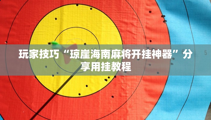 玩家技巧“琼崖海南麻将开挂神器”分享用挂教程 玩家技巧“琼崖海南麻将开挂神器”分享用挂教程