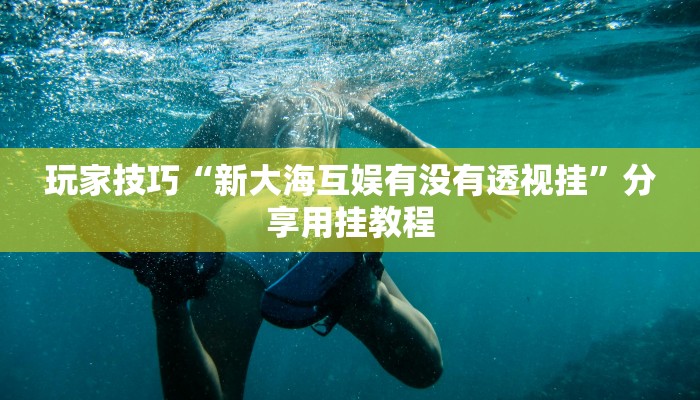 玩家技巧“新大海互娱有没有透视挂”分享用挂教程 玩家技巧“新大海互娱有没有透视挂”分享用挂教程