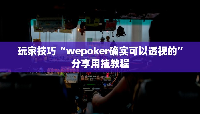 玩家技巧“wepoker确实可以透视的”分享用挂教程 玩家技巧“wepoker确实可以透视的”分享用挂教程
