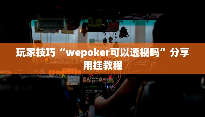 玩家技巧“wepoker可以透视吗”分享用挂教程 玩家技巧“wepoker可以透视吗”分享用挂教程