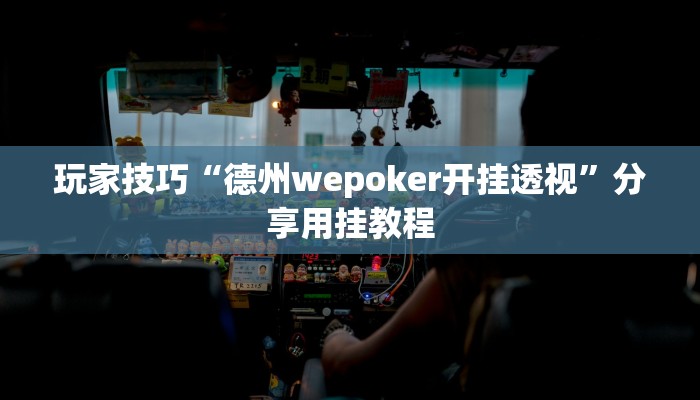 玩家技巧“德州wepoker开挂透视”分享用挂教程