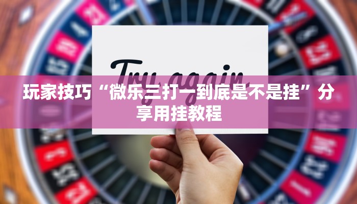 玩家技巧“微乐三打一到底是不是挂”分享用挂教程 玩家技巧“微乐三打一到底是不是挂”分享用挂教程