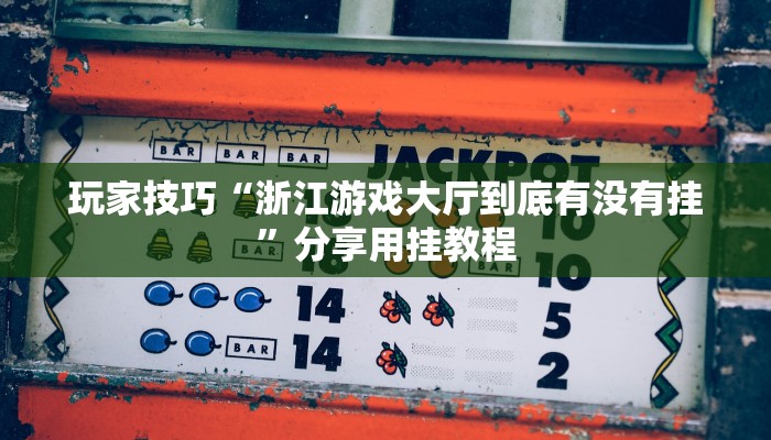 玩家技巧“浙江游戏大厅到底有没有挂”分享用挂教程 玩家技巧“浙江游戏大厅到底有没有挂”分享用挂教程