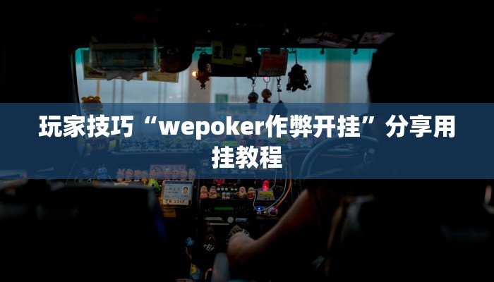 玩家技巧“wepoker作弊开挂”分享用挂教程 玩家技巧“wepoker作弊开挂”分享用挂教程