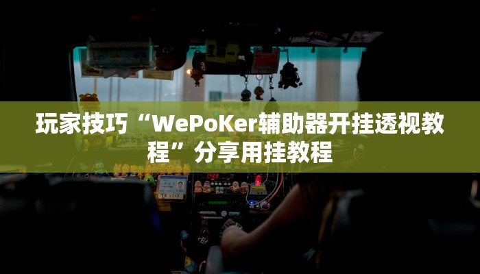 玩家技巧“WePoKer辅助器开挂透视教程”分享用挂教程 玩家技巧“WePoKer辅助器开挂透视教程”分享用挂教程