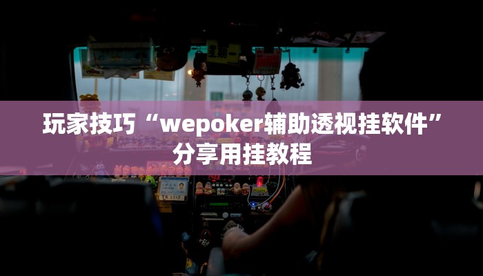 玩家技巧“wepoker辅助透视挂软件”分享用挂教程 玩家技巧“wepoker辅助透视挂软件”分享用挂教程