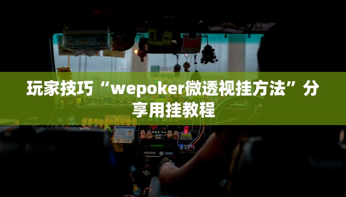 玩家技巧“wepoker微透视挂方法”分享用挂教程 玩家技巧“wepoker微透视挂方法”分享用挂教程