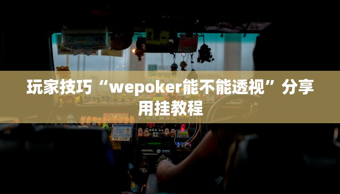 玩家技巧“wepoker能不能透视”分享用挂教程 玩家技巧“wepoker能不能透视”分享用挂教程