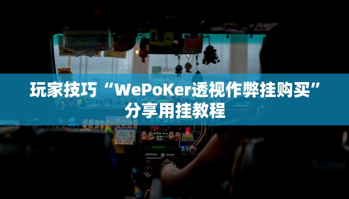 玩家技巧“WePoKer透视作弊挂购买”分享用挂教程 玩家技巧“WePoKer透视作弊挂购买”分享用挂教程