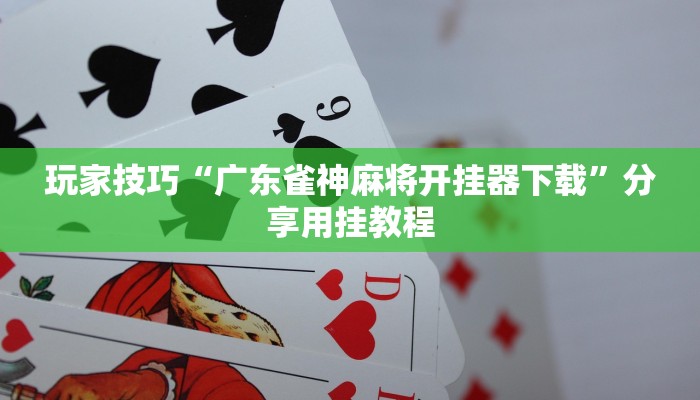 玩家技巧“广东雀神麻将开挂器下载”分享用挂教程 玩家技巧“广东雀神麻将开挂器下载”分享用挂教程