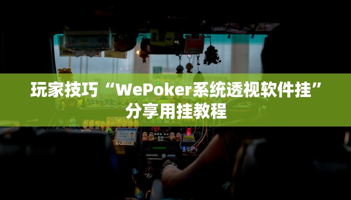 玩家技巧“WePoker系统透视软件挂”分享用挂教程