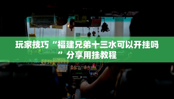 玩家技巧“福建兄弟十三水可以开挂吗”分享用挂教程