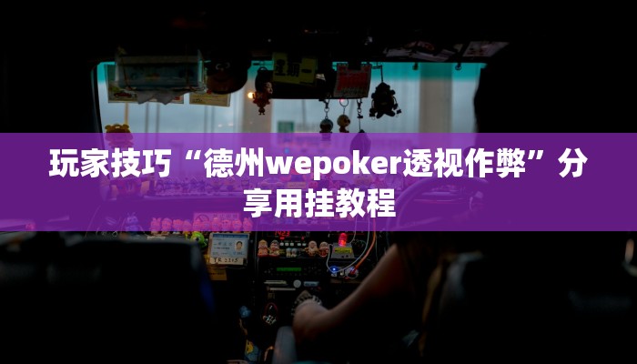 玩家技巧“德州wepoker透视作弊”分享用挂教程