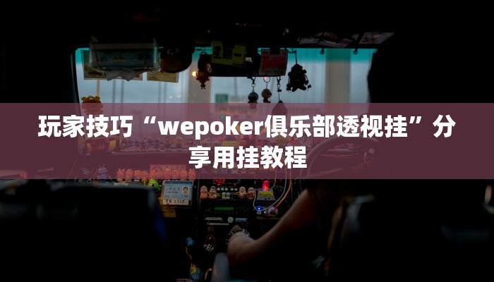 玩家技巧“wepoker俱乐部透视挂”分享用挂教程