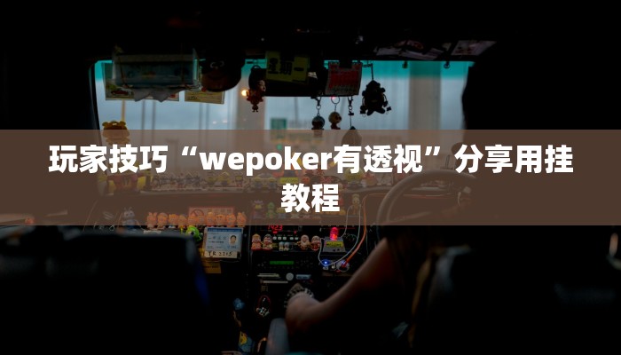 玩家技巧“wepoker有透视”分享用挂教程