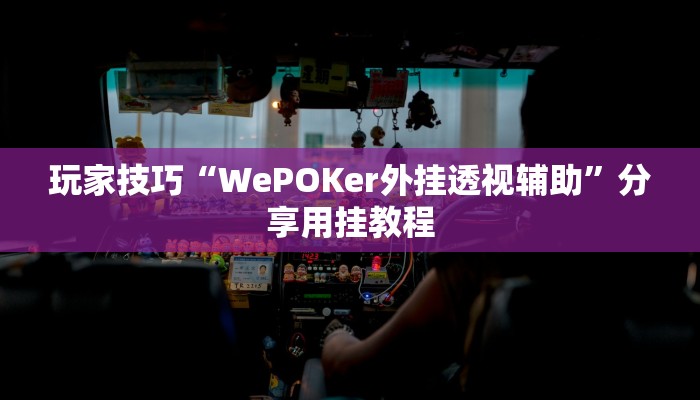 玩家技巧“WePOKer外挂透视辅助”分享用挂教程